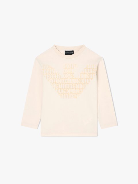 Кремовий джемпер EMPORIO ARMANI KIDS з бавовни: фото - Invogue