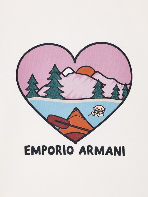 Білий джемпер EMPORIO ARMANI KIDS з бавовни: фото 1 - Invogue