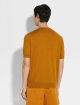 Светр кольору охри ZEGNA з коротким рукавом: фото 3 - Invogue