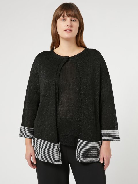 Чорний кардиган MARINA RINALDI : фото - Invogue