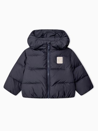 Темно-синяя куртка Emporio Armani из полиэстера: фото - Invogue