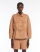 Світло-коричнева куртка Weekend Max Mara з бавовни та льону: фото 2 - Invogue