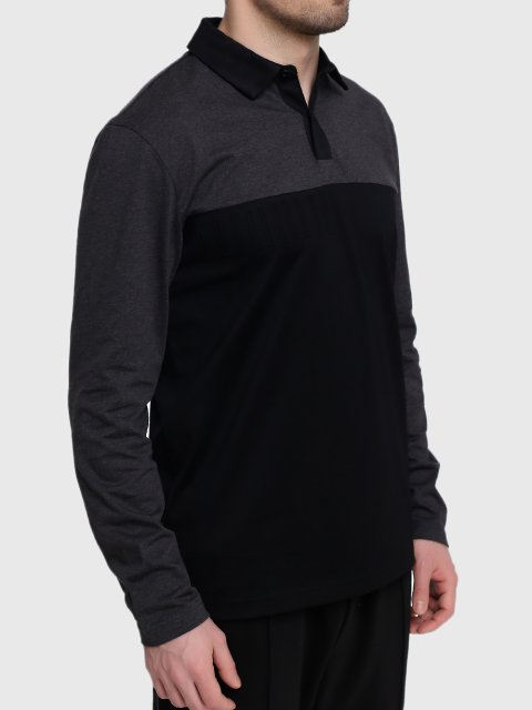 Черное поло BOSS: фото 2 - Invogue