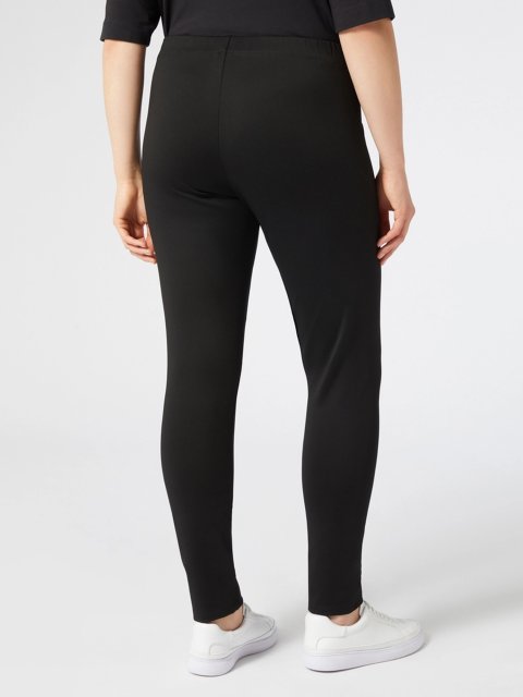 Черные леггинсы MARINA RINALDI трикотажные: фото 2 - Invogue