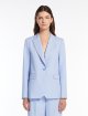 Блакитний жакет Weekend Max Mara з льону: фото 2 - Invogue