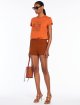 Коричневые шорты MAX MARA: фото 3 - Invogue
