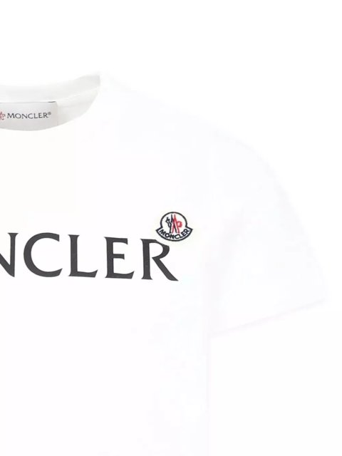 Бежева футболка MONCLER з бавовни: фото 1 - Invogue
