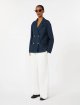Темно-синій жакет MAX MARA з чистого льону: фото 1 - Invogue