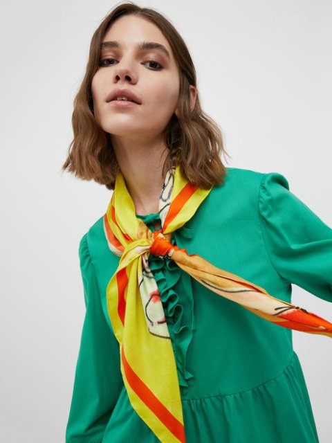 Жовтий шарф MAX&CO : фото 2 - Invogue