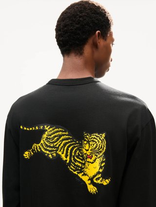 Чёрная футболка Kenzo из хлопка: фото 5 - Invogue