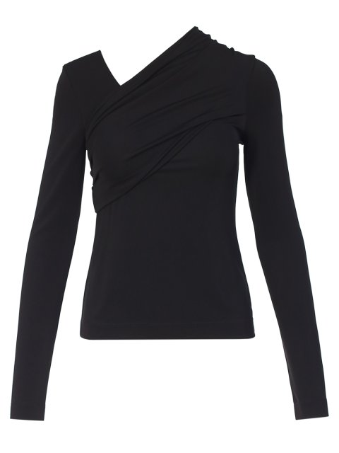 Чёрная блуза HELMUT LANG: фото - Invogue