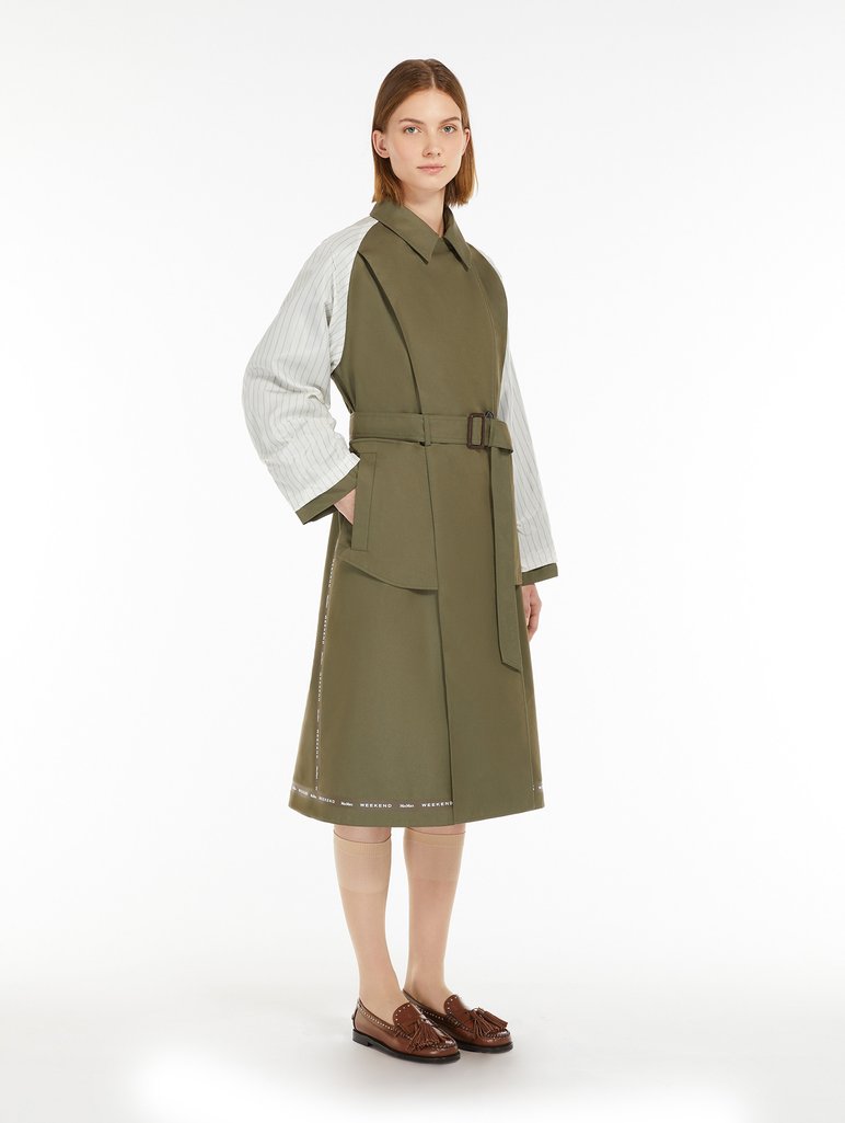 Плащ цвета хаки WEEKEND MAX MARA двусторонний: фото 4 - Invogue