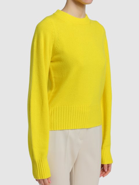 Жёлтый свитер SPORTMAX: фото 3 - Invogue