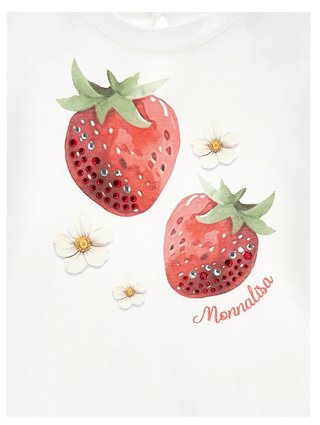 Футболка для девочек Strawberry Monnalisa: фото 1 - Invogue