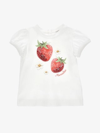 Футболка для девочек Strawberry Monnalisa: фото - Invogue