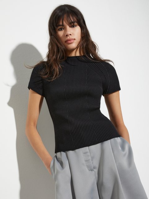 Темно-серый свитер MAX&CO в рубчик: фото 2 - Invogue