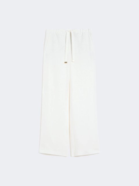 Белые брюки Max Mara из чистого льна: фото - Invogue