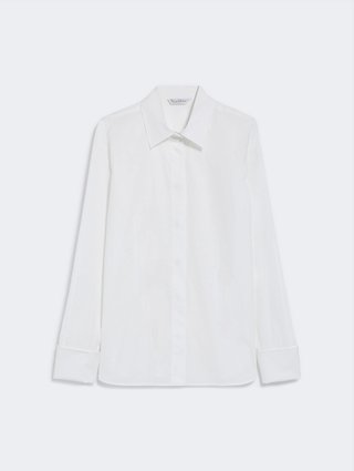 Белая рубашка Max Mara из хлопка: фото - Invogue