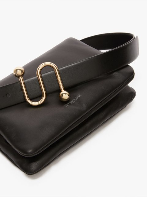 Черная сумка Sportmax из мягкой кожи маленькая: фото 3 - Invogue