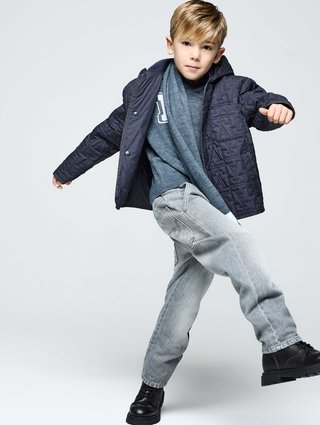 Темно-синяя куртка Emporio Armani из полиэстера: фото 1 - Invogue