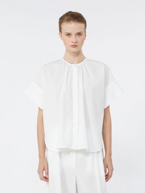 Біла сорочка Weekend Max Mara з бавовни: фото 2 - Invogue
