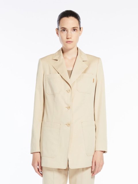 Бежевий жакет Max Mara з накладними кишенями: фото 1 - Invogue