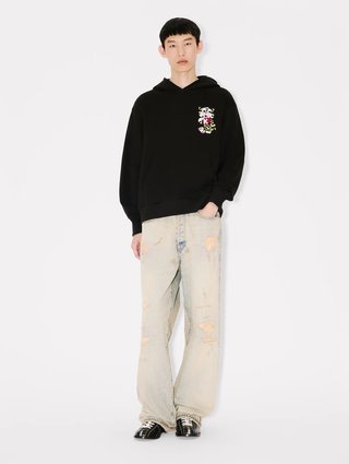 Черное худи Kenzo из хлопка: фото 1 - Invogue