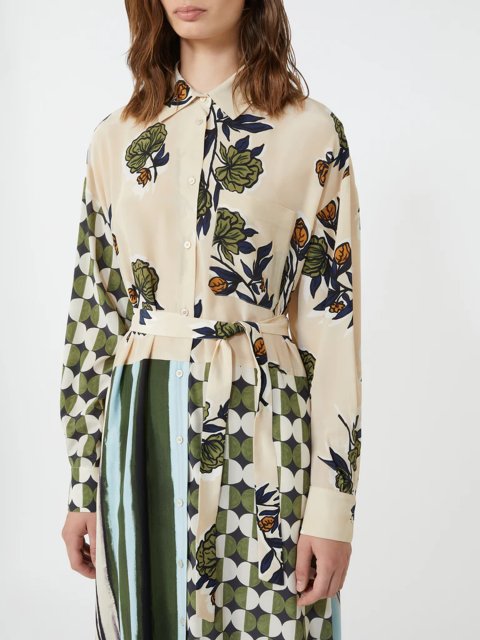 Різнокольорова сукня WEEKEND MAX MARA з шовку: фото 4 - Invogue