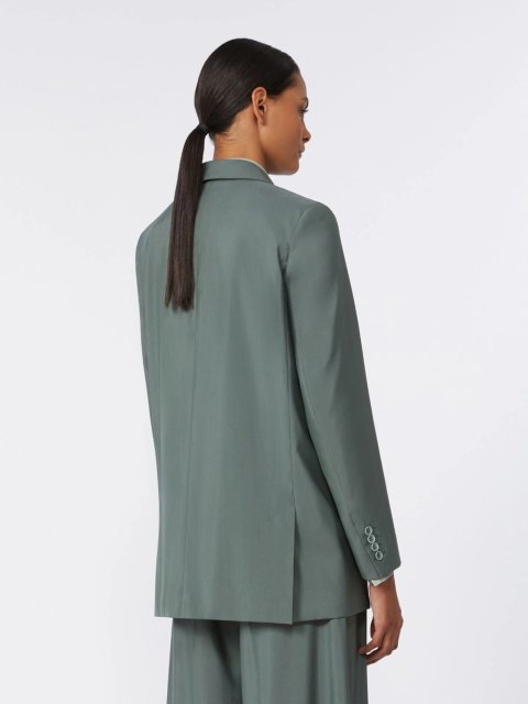 Темно-зелений жакет Max Mara з вовни та шовку: фото 3 - Invogue
