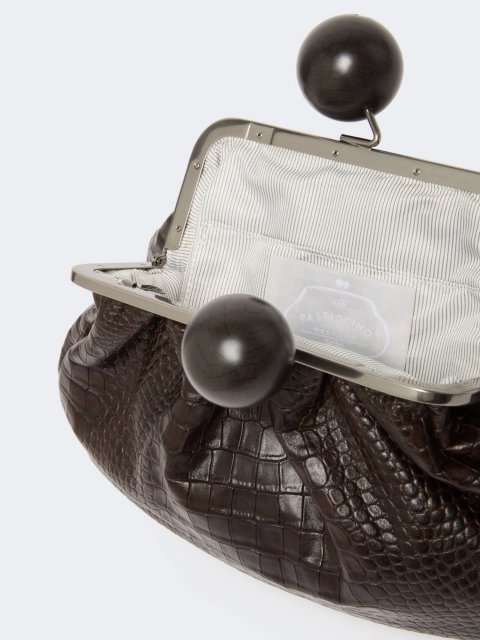 Темно-коричнева сумка Pasticcino Weekend MaxMara шкіряна: фото 5 - Invogue