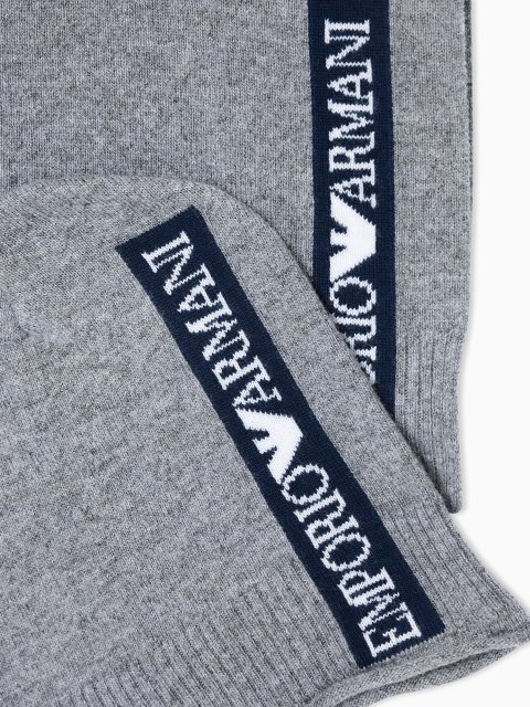Сіра шапка, шарф EMPORIO ARMANI KIDS : фото 2 - Invogue
