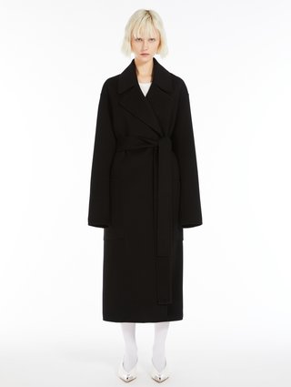 Чорне пальто Sportmax з чистої вовни: фото 1 - Invogue