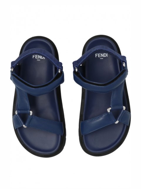 Синие босоножки FENDI KIDS: фото 3 - Invogue