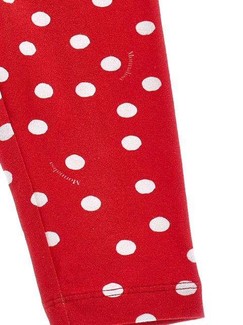Красные леггинсы MONNALISA в горошек: фото 2 - Invogue