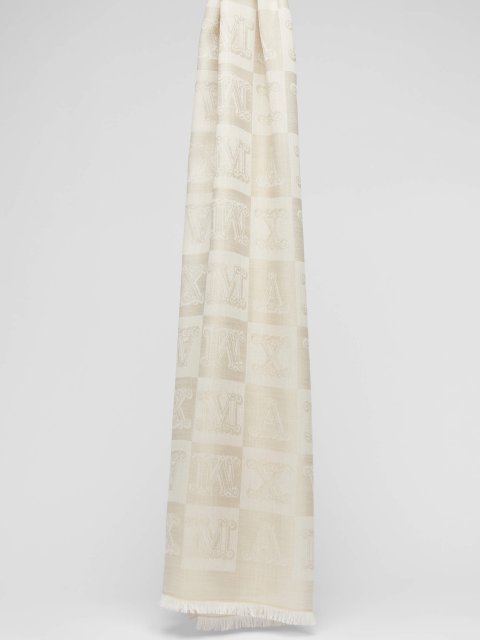 Бежевый шарф MAX MARA: фото - Invogue