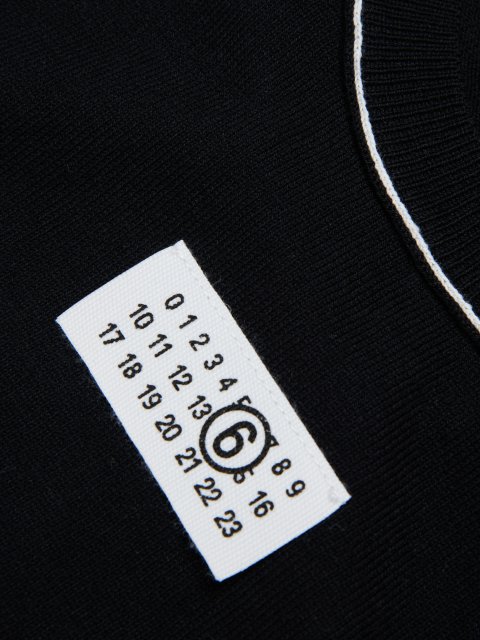 Чёрная кофта MM6 Maison Margiela из хлопка: фото 3 - Invogue