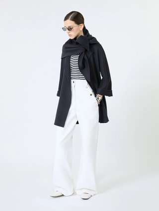 Білі брюки Max Mara з бавовни: фото 1 - Invogue