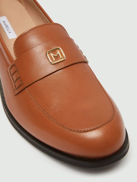 Коричневые лоферы MARELLA: фото 3 - Invogue