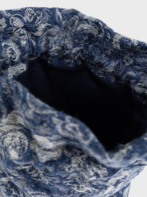 Синяя сумка Ganni из хлопка: фото 4 - Invogue