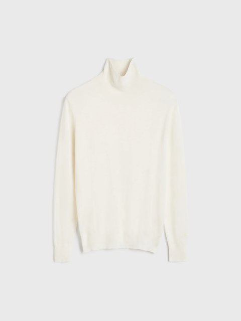 Белый свитер Totême из смеси шерсти и шелка: фото - Invogue