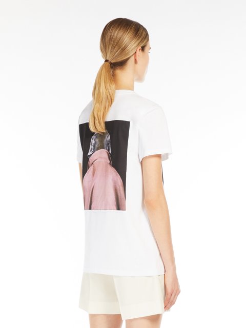 Белая футболка Max Mara с принтом: фото 2 - Invogue