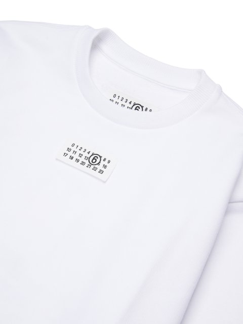 Белая кофта MM6 Maison Margiela из хлопка: фото 2 - Invogue