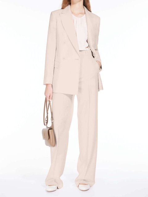 Кремові брюки MAX MARA: фото 4 - Invogue