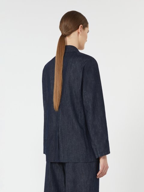Темно-синій жакет MAX MARA з деніму: фото 3 - Invogue