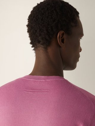 Розовый свитер ZEGNA из хлопка: фото 3 - Invogue
