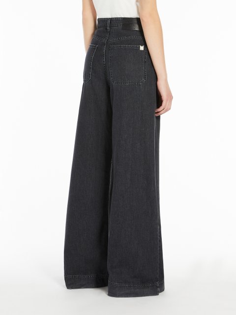 Черные джинсы WEEKEND MAX MARA широкие: фото 3 - Invogue