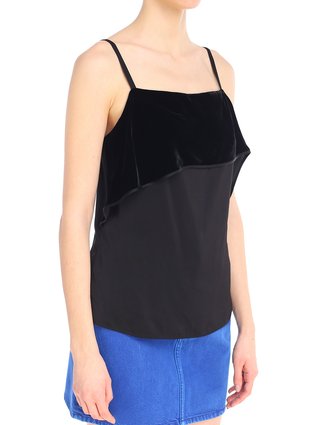 Чёрный топ HELMUT LANG: фото 3 - Invogue