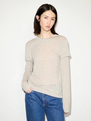 Белая футболка Max&Co из лиоцелла и шерсти: фото 2 - Invogue