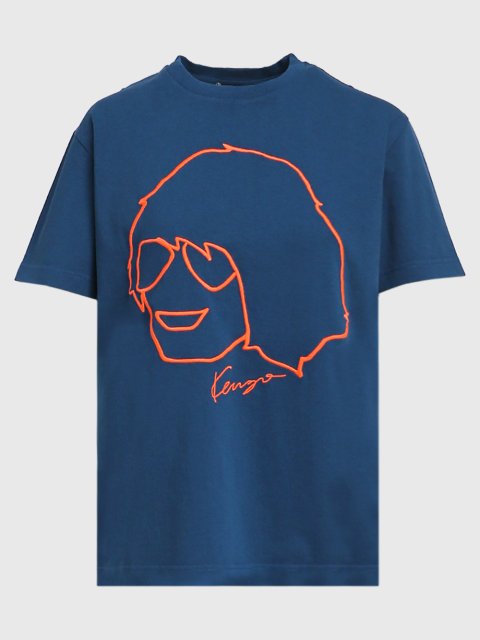 Синяя футболка KENZO: фото - Invogue