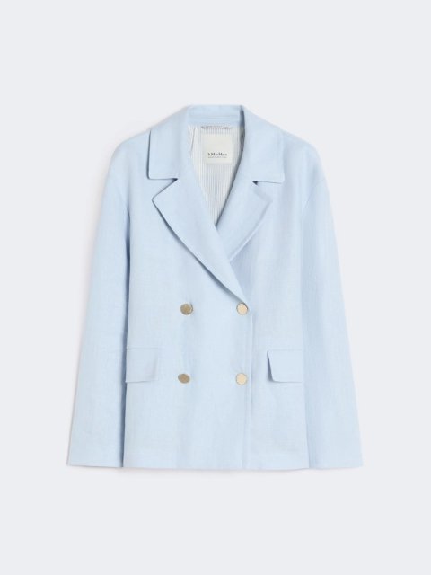 Блакитний жакет Max Mara з лляної тканини: фото - Invogue